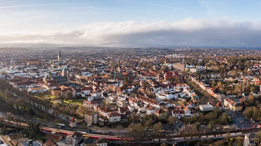 Luftaufnahme der Stadt Osnabrück