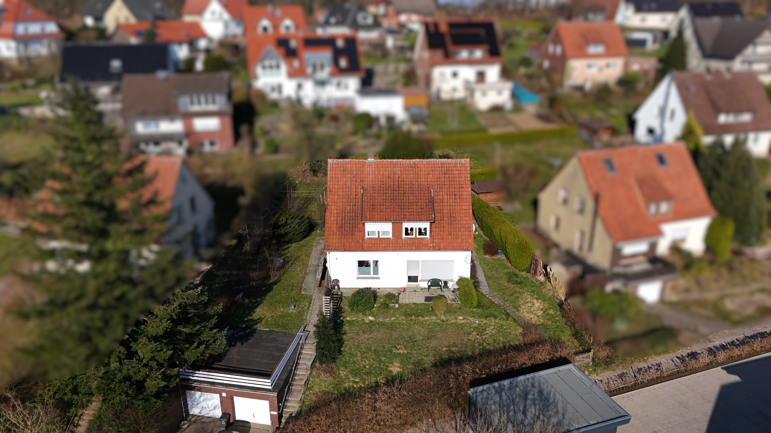 Luftbild Hasbergen Grundstück